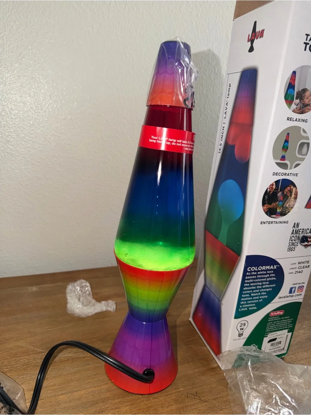 Lava Lamp ColorMax Rainbow Table Lamp by Lava